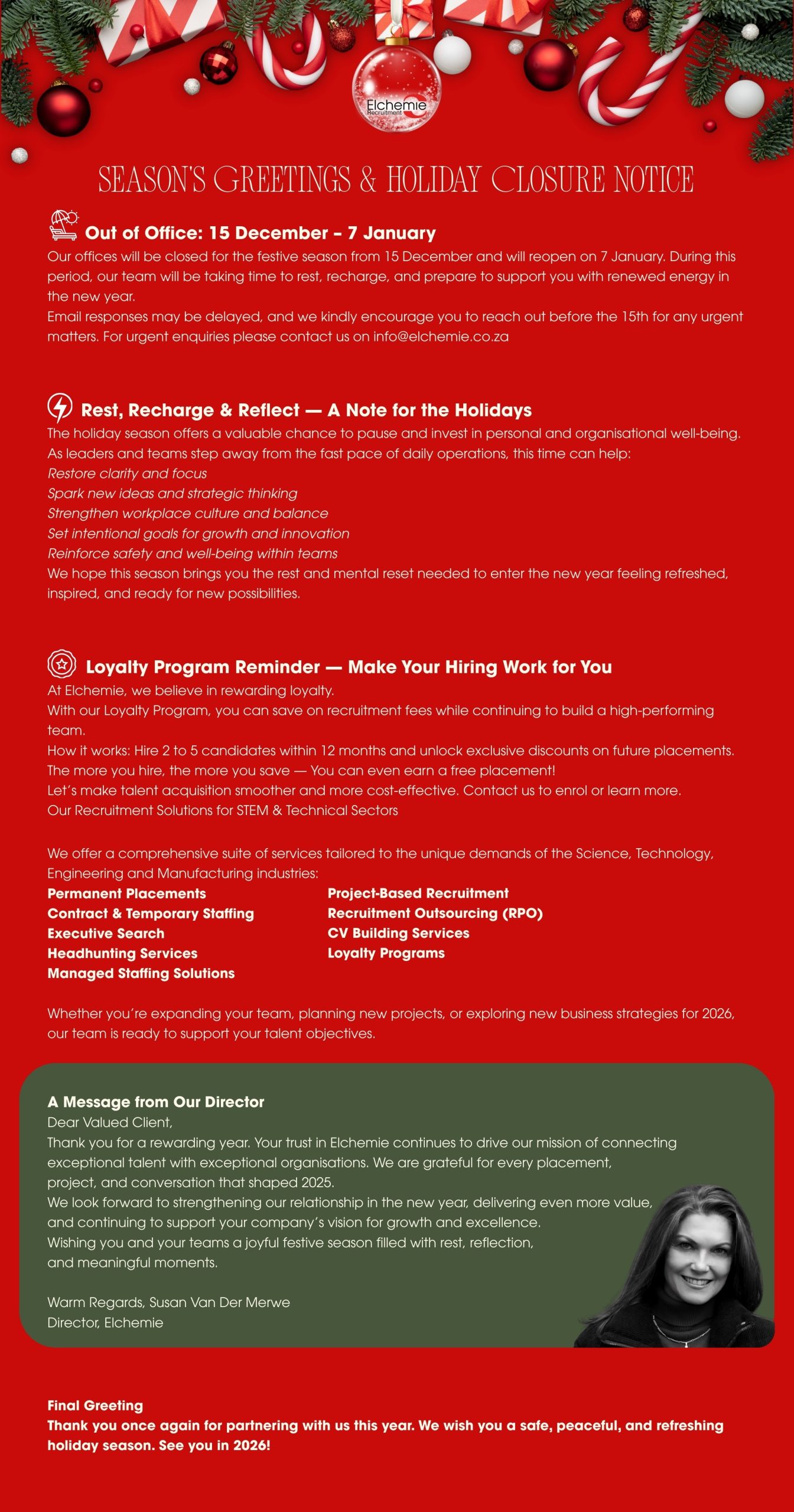 Elchemie Annual Year-End Update